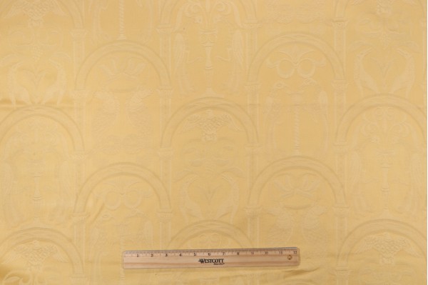 Scalamandre My Lady's Garden Damask Decorator Fabric in Gold