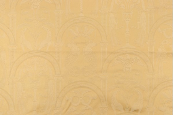 Scalamandre My Lady's Garden Damask Decorator Fabric in Gold