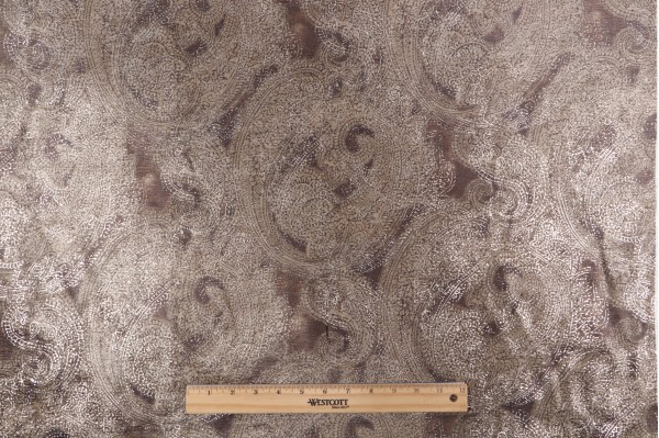 P Kaufmann Patrina Printed Chenille Decorator Fabric in Bronze 