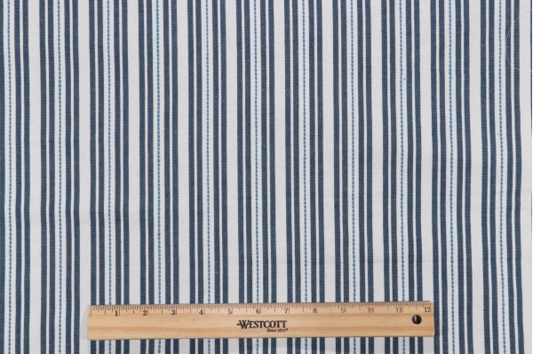 P Kaufmann Murali Stripe Woven Decorator Fabric in Indigo 