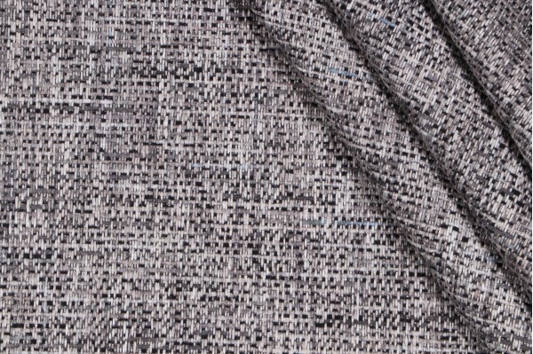 Golding Omega Woven Chenille Upholstery Fabric in Salt & Pepper 