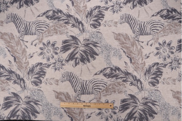 Golding Jungle Life Tapestry Upholstery Fabric in Natural 
