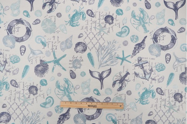 Golding For Shore Tapestry Upholstery Fabric in Ocean 