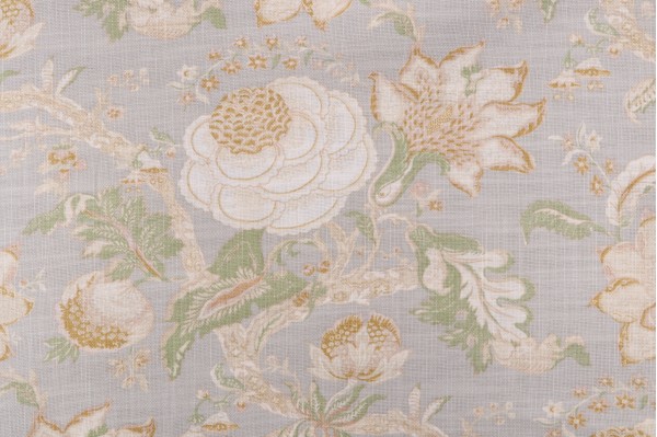 Waverly Hazel Printed Cotton Blend Drapery Fabric in Endive 