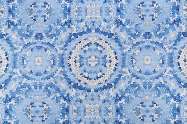 Waverly Sky Scapes Printed Cotton Drapery Fabric in Skylight 