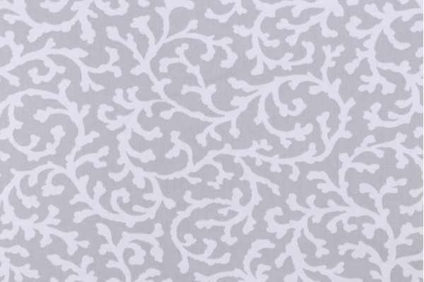 Waverly Savoy Silhouette Printed Cotton Twill Drapery Fabric in Dove 