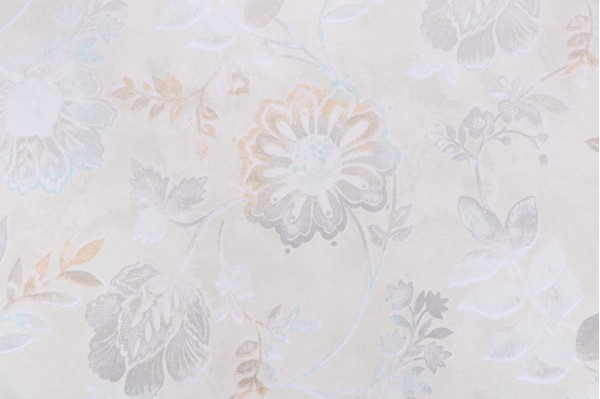 Kelly Ripa Home Light-Hearted Printed Cotton Drapery Fabric in Spa