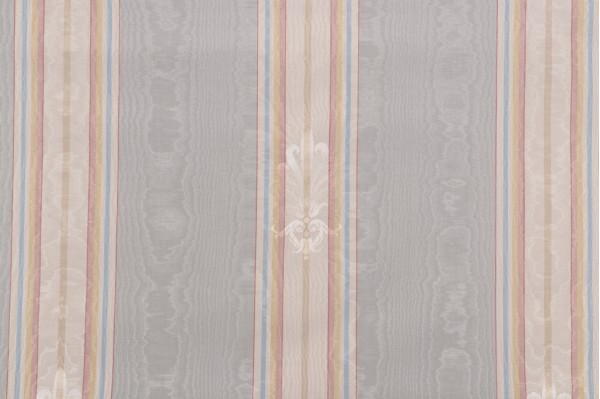 Scalamandre Victoire Moire Drapery Fabric in Black Pearle