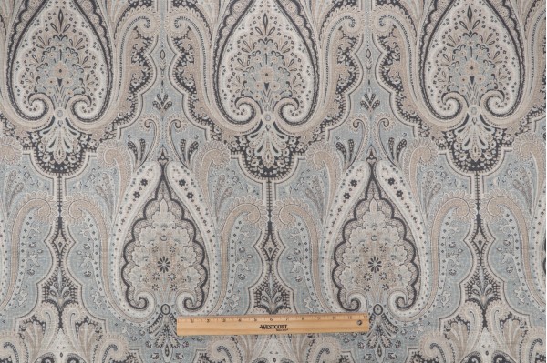 Click for Waverly Set The Mood Printed Linen Blend Drapery Fabric in Spa  Waverly Set The Mood Printed Linen Blend Drapery Fabric in Spa