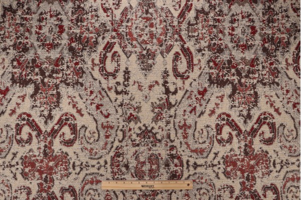 Circa 1801 Cymbeline Woven Crypton Home Finish Tapestry Upholstery Fabric in Crimson