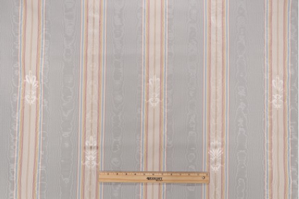 Scalamandre Victoire Moire Drapery Fabric in Black Pearle