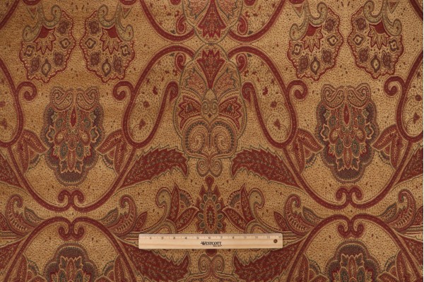 Scalamandre Savanarola Chenille Tapestry Upholstery Fabric in Gold