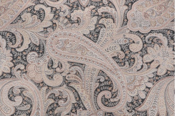 Richloom Shawl Printed Cotton Drapery Fabric in Chai