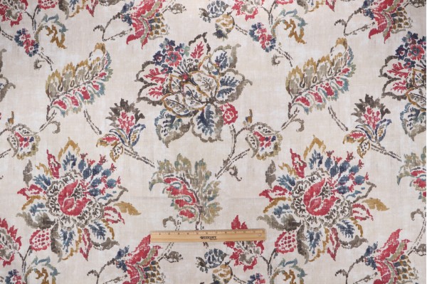 Jemma Printed Drapery Fabric in Folk Art
