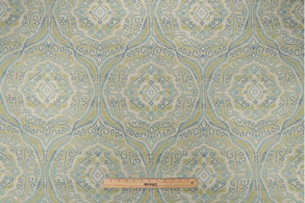 Gavin Woven Outdoor Fabric in Turquoise