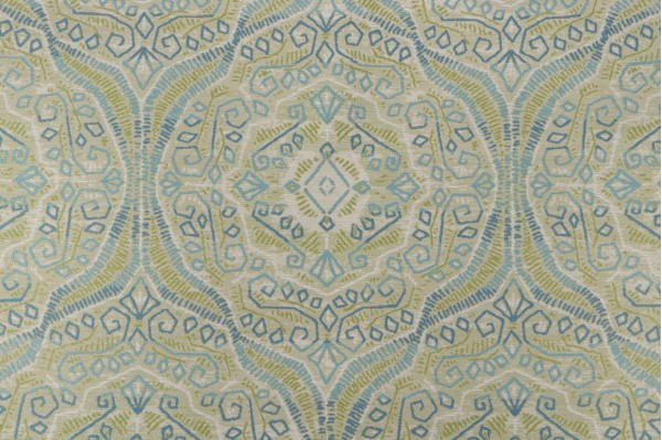Gavin Woven Outdoor Fabric in Turquoise