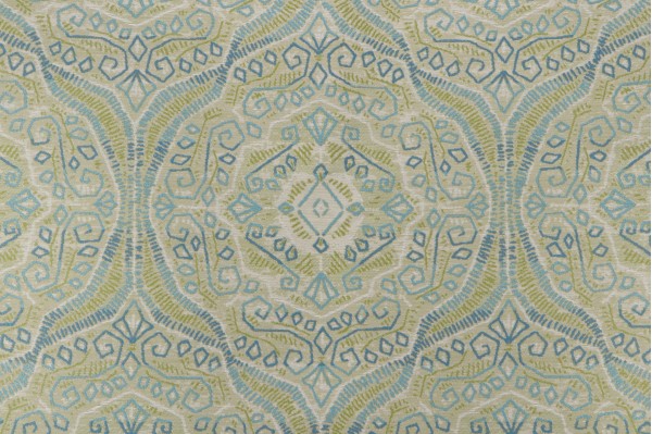 Gavin Woven Outdoor Fabric in Turquoise