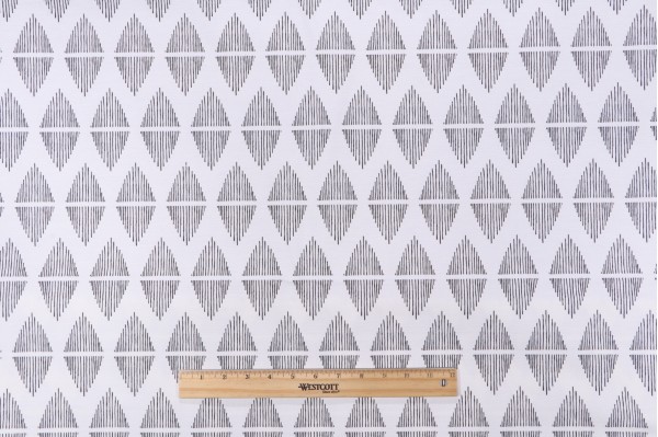 Belle Maison Lines Printed Drapery Fabric in Brown