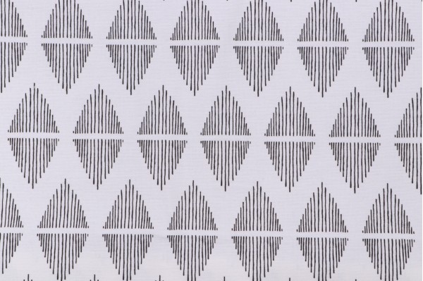 Belle Maison Lines Printed Drapery Fabric in Brown