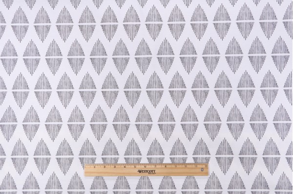 Belle Maison Lines Printed Drapery Fabric in Brown