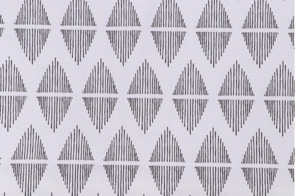 Belle Maison Lines Printed Drapery Fabric in Brown