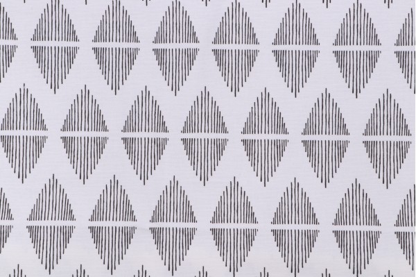 Belle Maison Lines Printed Drapery Fabric in Brown