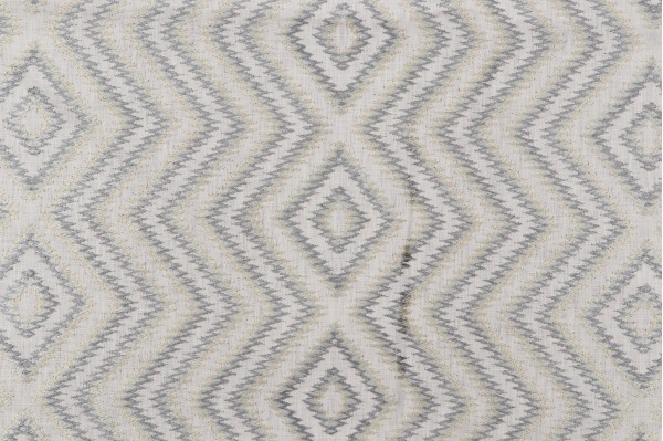 Damona Embroidered Linen Drapery Fabric in Seamist