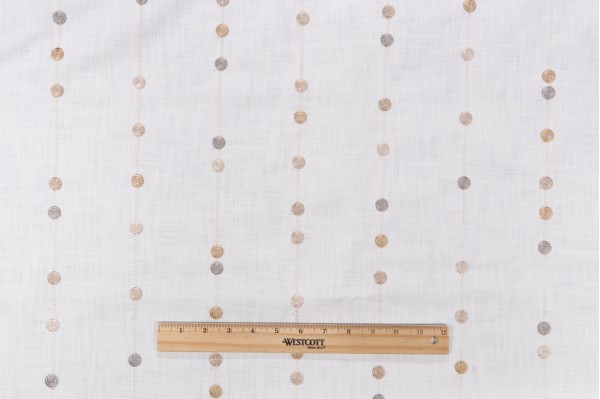 Click for 3.75 Yards TFA Friendly Colors Embroidered Drapery Fabric in Natural TFA Friendly Colors Embroidered Drapery Fabric in Natural