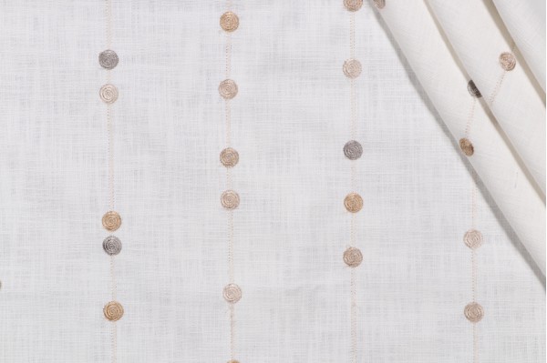 Click for 3.75 Yards TFA Friendly Colors Embroidered Drapery Fabric in Natural TFA Friendly Colors Embroidered Drapery Fabric in Natural