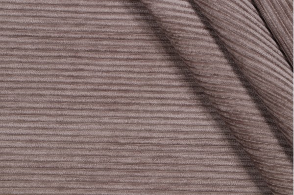 Channel Woven Corduroy Upholstery Fabric in Grey