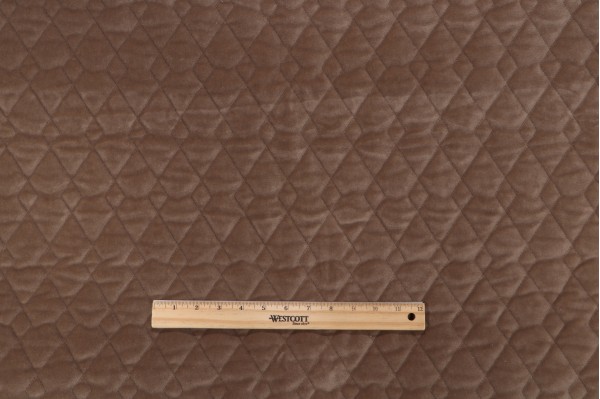 Click for 1.5 Yards Valdese Weavers Argyle Quilted Velvet Upholstery Fabric in Toffee Valdese Weavers Argyle Quilted Velvet Upholstery Fabric in Toffee