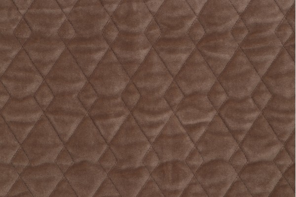 Valdese Weavers Argyle Quilted Velvet Upholstery Fabric in Toffee