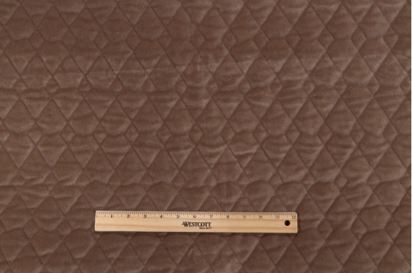 Click for 2 Yards Valdese Weavers Argyle Quilted Velvet Upholstery Fabric in Toffee Valdese Weavers Argyle Quilted Velvet Upholstery Fabric in Toffee