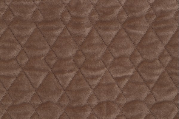 Valdese Weavers Argyle Quilted Velvet Upholstery Fabric in Toffee