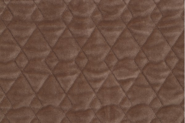 Valdese Weavers Argyle Quilted Velvet Upholstery Fabric in Toffee