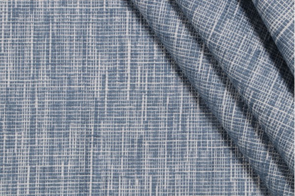 Valdese Weavers Pretty Much Woven Crypton Home Finish Chenille Upholstery Fabric in Chambray