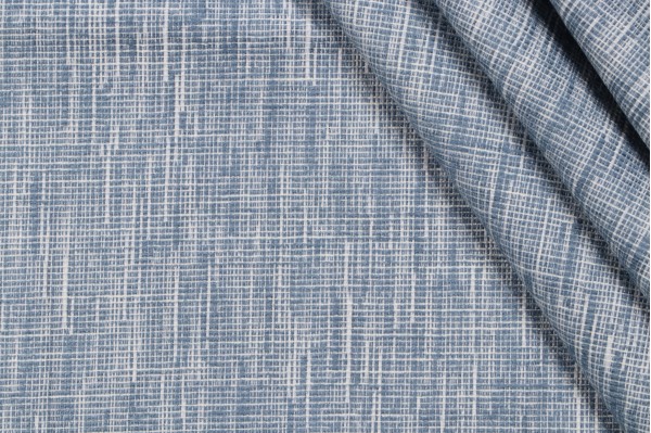 Valdese Weavers Pretty Much Woven Crypton Home Finish Chenille Upholstery Fabric in Chambray