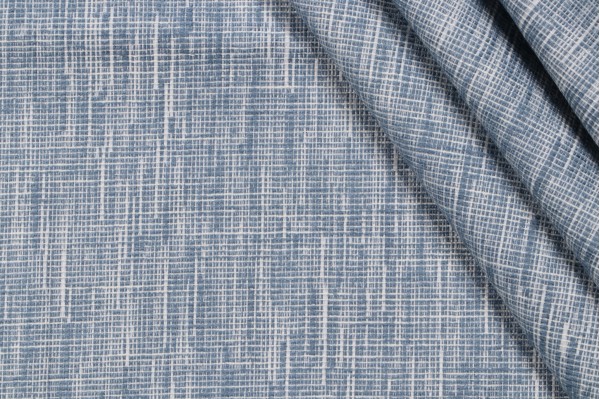 Valdese Weavers Pretty Much Woven Crypton Home Finish Chenille Upholstery Fabric in Chambray