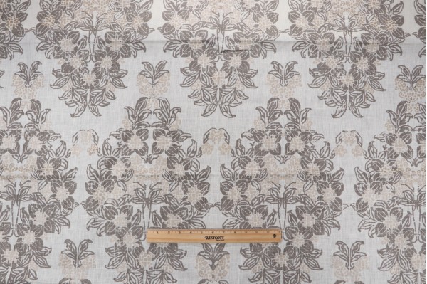 Ella Printed Drapery Fabric in Gold Dust