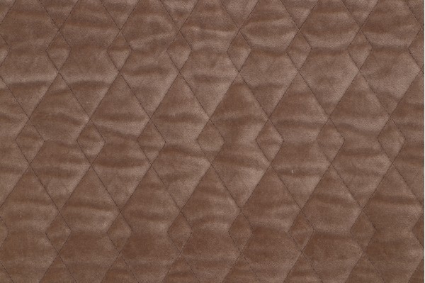 Valdese Weavers Argyle Quilted Velvet Upholstery Fabric in Toffee