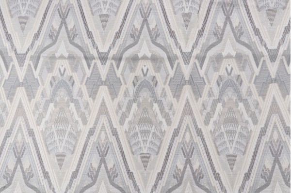 Crypton Deco Style High Performance Woven Upholstery Fabric in Grey