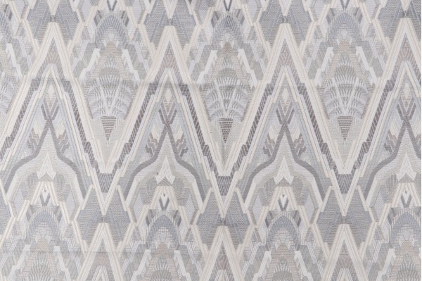Crypton Deco Style High Performance Woven Upholstery Fabric in Grey