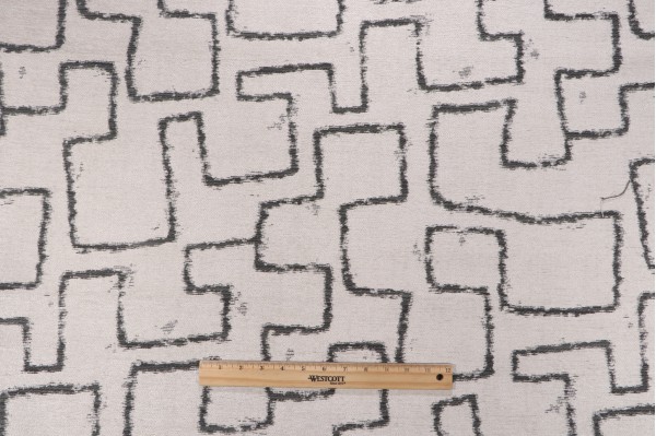 Crypton Imala High Performance Woven Chenille Upholstery Fabric in Charcoal/Cream