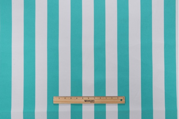 Click for 1 Yards Bryant Fabrics Awning Stripe Large Printed Polyester Outdoor Fabric in Seaglass Bryant Fabrics Awning Stripe Large Printed Polyester Outdoor Fabric in Seaglass