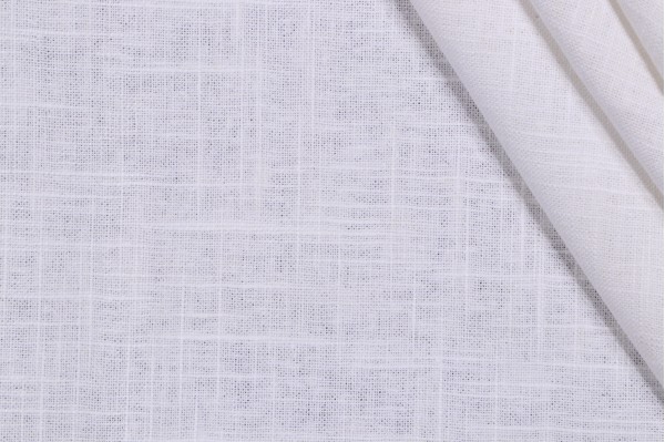 1 Yard Wexford Linen Woven Decorator Fabric in Snow