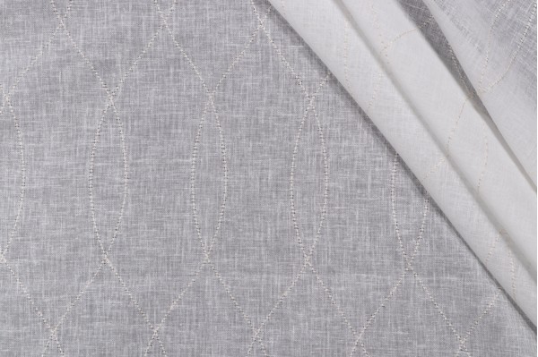 Bigelow Sheer Embroidered Drapery Fabric in Snowflake