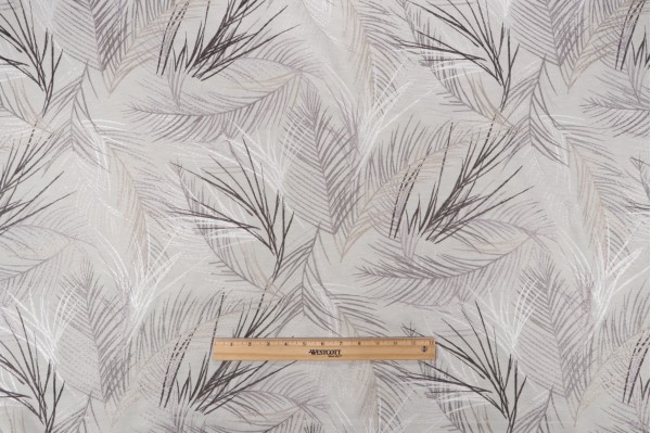 Richloom Swept Away Embroidered Decorator Fabric in Fog