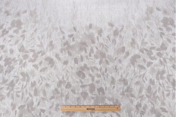 Scalamandre Meadow Walk Printed Linen Drapery Fabric in Grey
