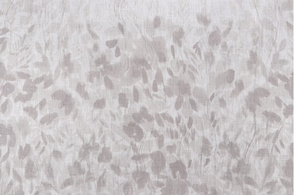 Scalamandre Meadow Walk Printed Linen Drapery Fabric in Grey