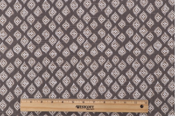 Scalamandre Jasmine Printed Cotton Drapery Fabric in Pebble 